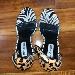 Steve Madden Zebra & Cheetah Print Heels